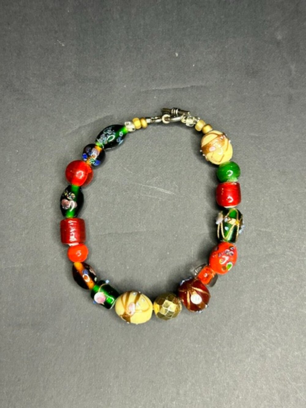 Glass Bead Bracelet - Size 7